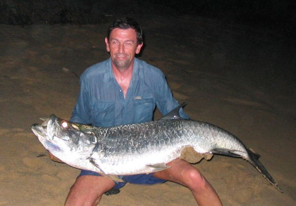 These fish jump so much and escape so often we began to call them 'tarpoffs'.