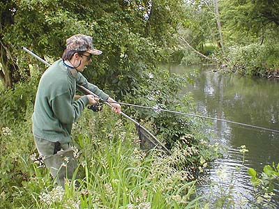Paul had no trouble but my lures seemed to spend more time in the trees than in the water.