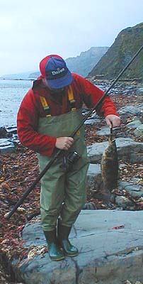 The plug makes a useful carrying handle and the fish tend to stay quiet when you carry them like this.