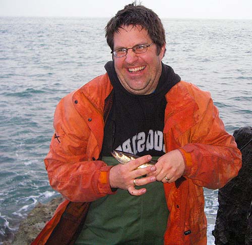 Not the biggest pollack ever but Phil enjoys his fishing.