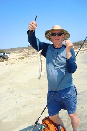 Lizard fish seem to be the bane of all tropical shore fishing. They take anything at any speed or depth.