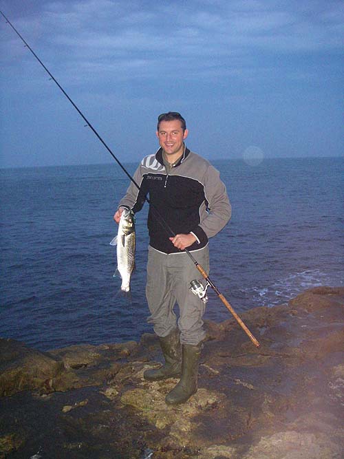 A quick shot before he returned the bass.