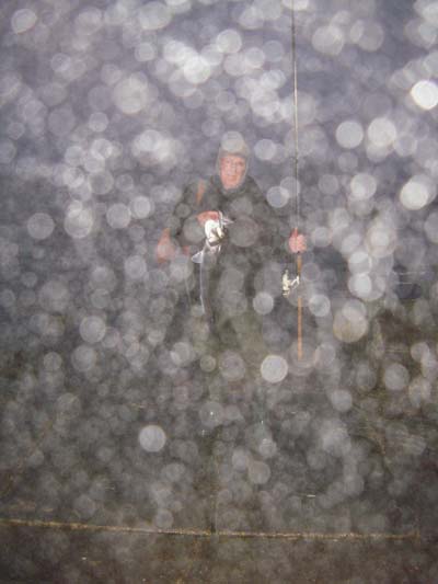 Although we could not see anything the air must have been full of microscopic water droplets.