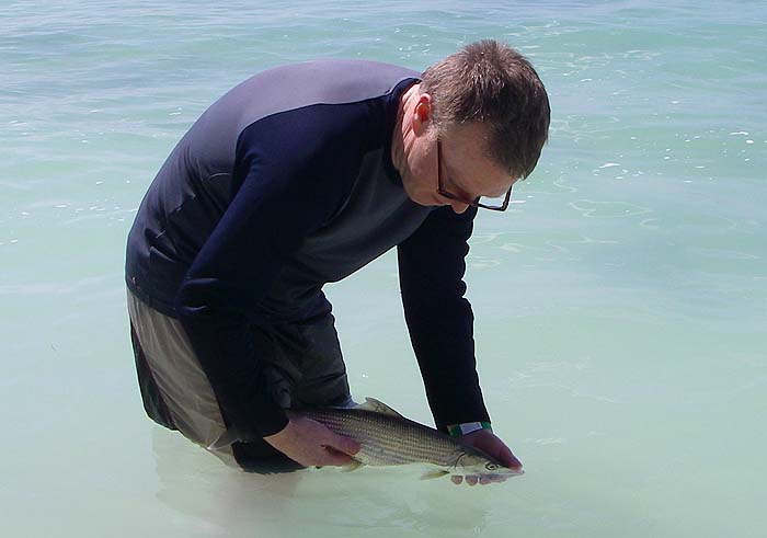 Rich returns my bonefish to fight another day.