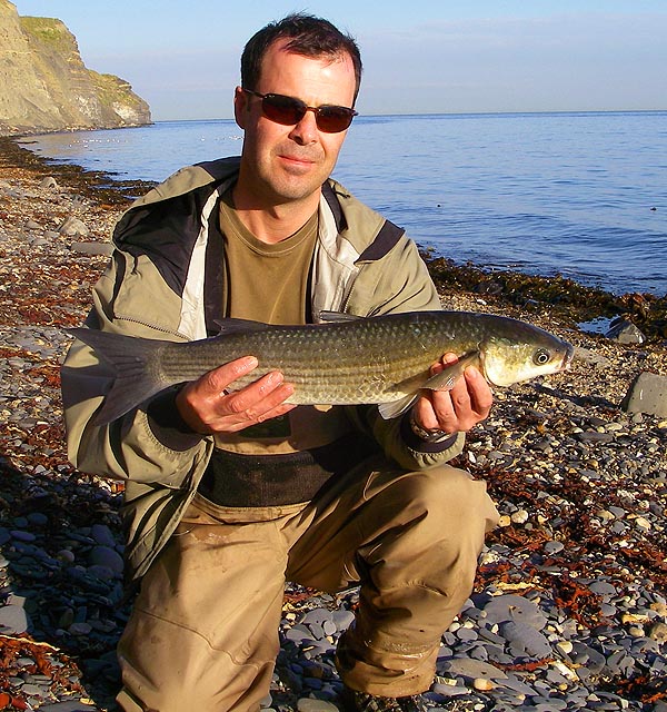 This is a big mullet but it's a bit on the slender side or it would be a six pounder.