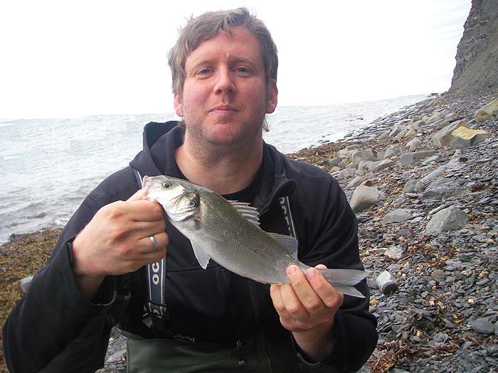 Ben's a big lad so the fish looks even smaller than it was.