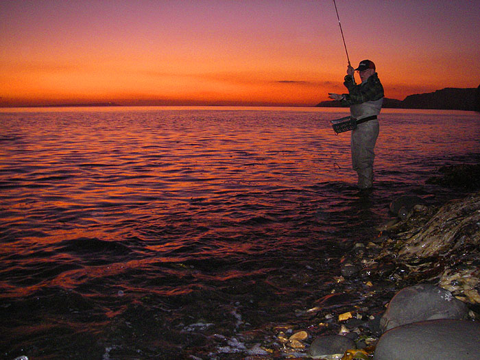Nigel flogged away for the mullet with me all evening.