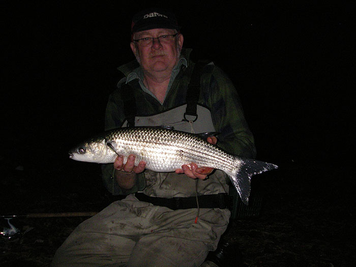 It was getting pretty dark by the time he caught this one.