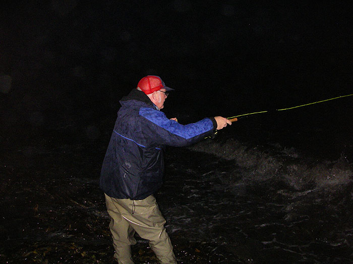 He was getting a bite a cast at one stage.