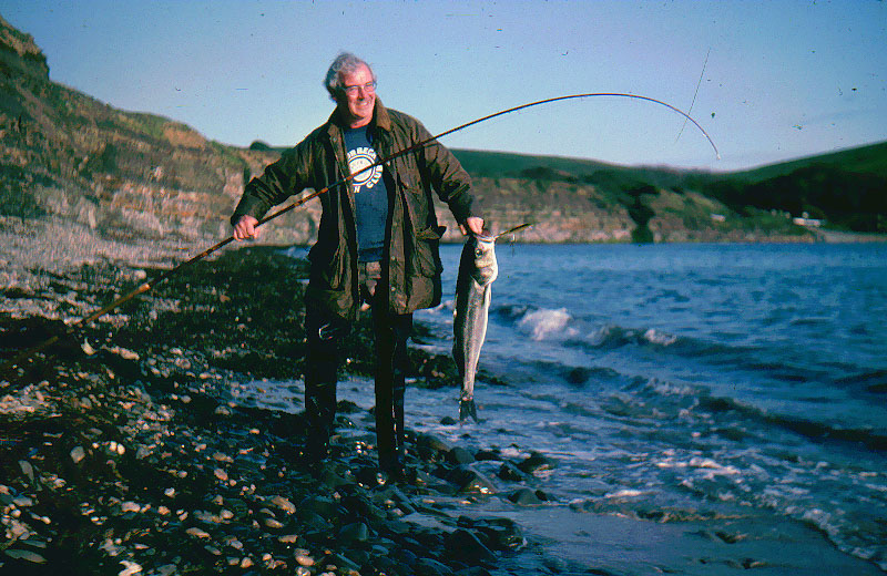 A twelve pound plus bass taken on the old fashioned equipment.
