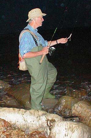 Like any real angler plugging on into the dark.