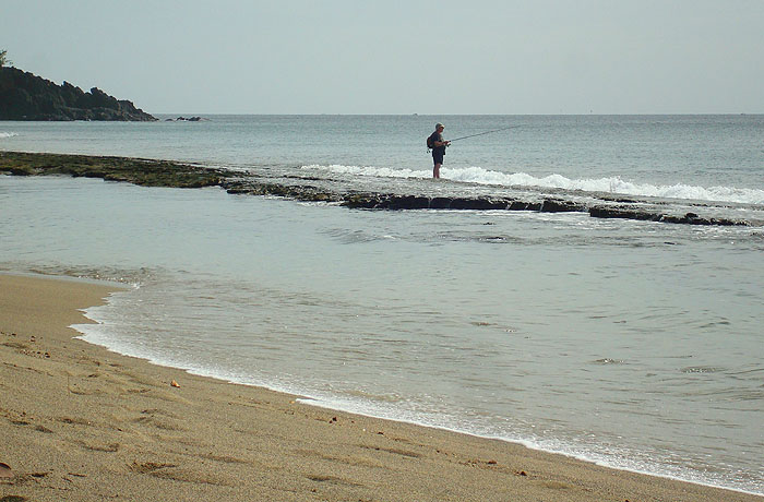 I'd trudged haf-a-mile along the sand in the blazing sun to get to this spot.