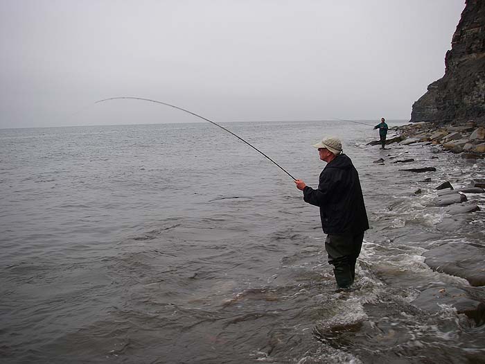 I'm playing a mullet on the fly with Stewart spinning in the background.