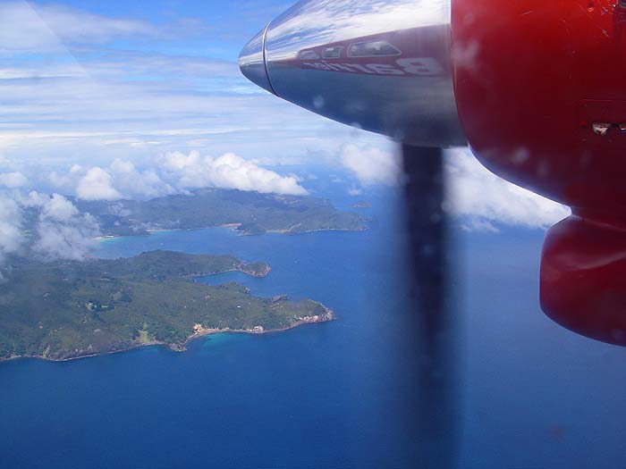 Our first view of the Island - what a place for a holiday.