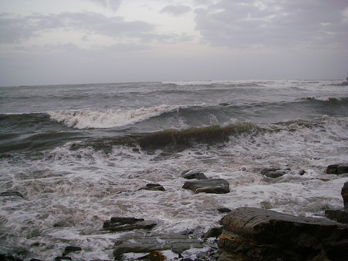 This is what greeted us on the Wednesday evening. Not ideal for spinning or fly fishing.
