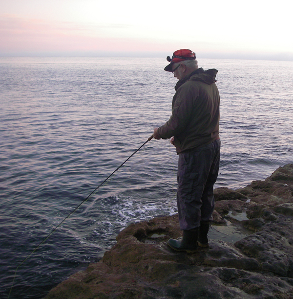 Hard at it with the fly rod. This is wonderful sport when the fish are on the feed.
