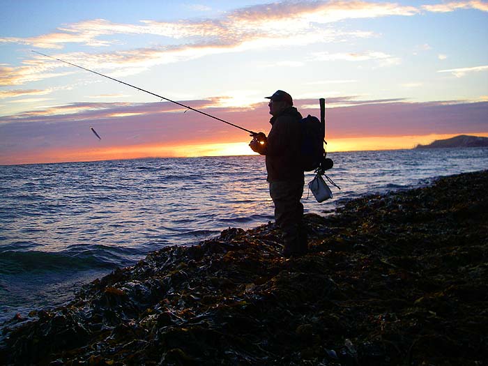 Nigel plugging away as the sun goes down. Beautiful!