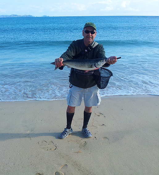 A hell of a fish on fly gear from the shore.