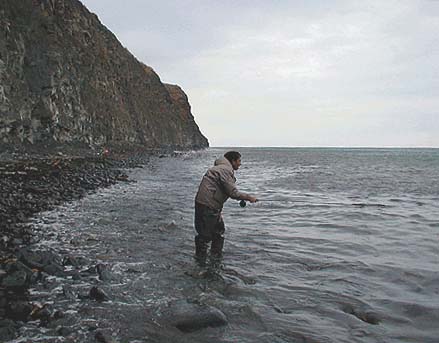 Steve waiting for a bite,.