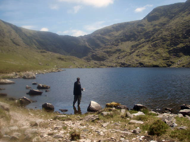 Dave's nephew spinning in a freshwater lake.
