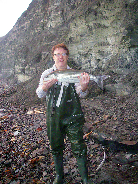 An even better fish than his first one.