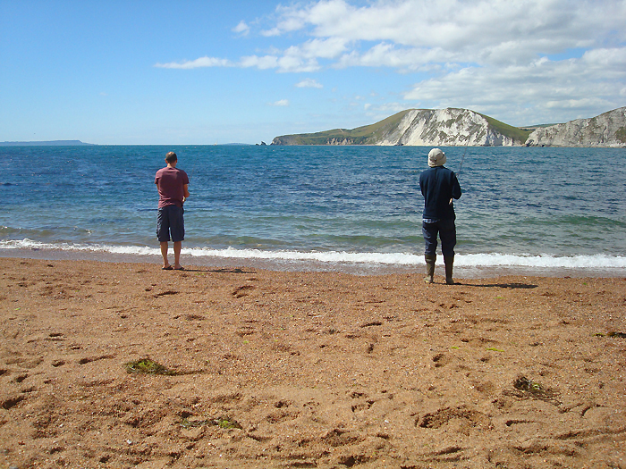 My youngest son has a dabble for wrasse at Worbarrow.