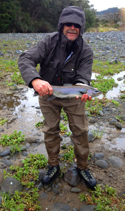 Alan Bulmer with a Tongariro rainbow.