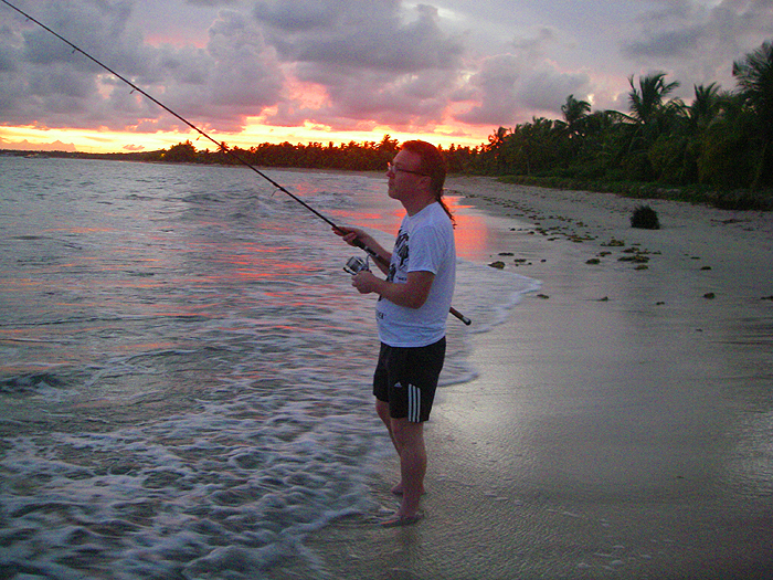 Richard on 'his' beach. How's this for the end of your street?