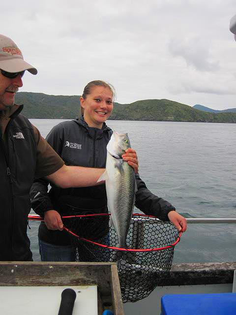 I think Alan is stealing a bit of the glory from someone elses fish.