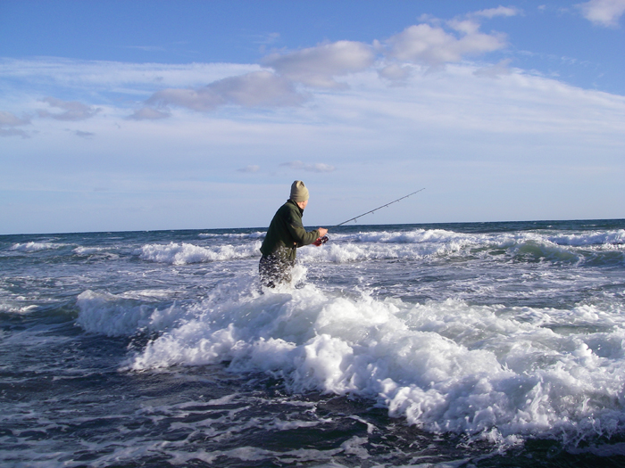 We took lots of 'hits' from the roaring surf.