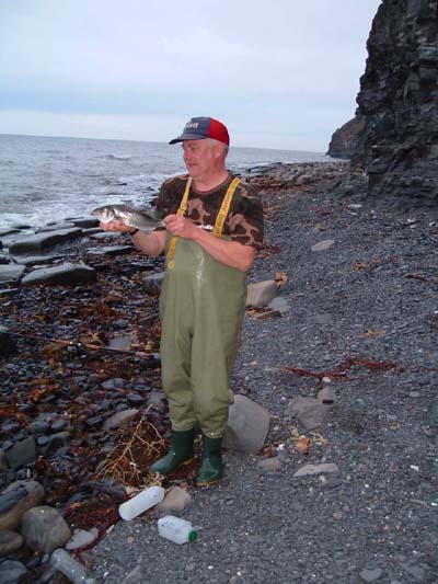 He had to resort to the spinning gear to get bites.
