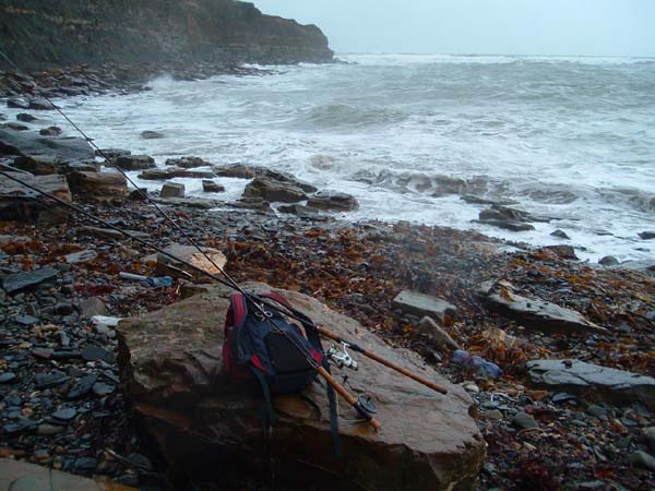Force eight, straight into your face. It seems unbelievable that fly fishing was the only way to get a bite. When it was like this I managed the odd cast or two.