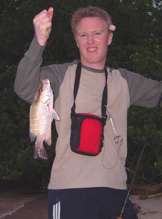 Rich caught this one by the mangroves on shrimp. The fish went off as it got dark.
