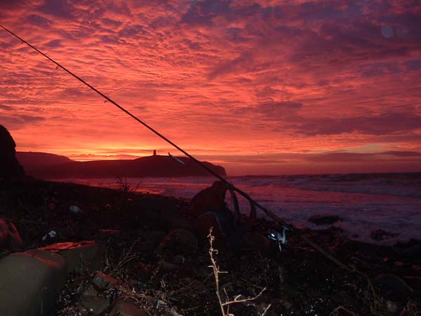 I always feel pleased to see such a fine sunrise when I go fishing.
