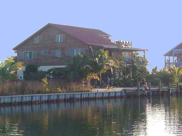 I crossed over the inlet to take this picture. Hayley's fish were caught from the landing stage.