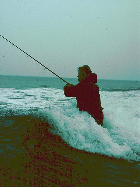 Here's me trying to do the same thing from a rocky point.