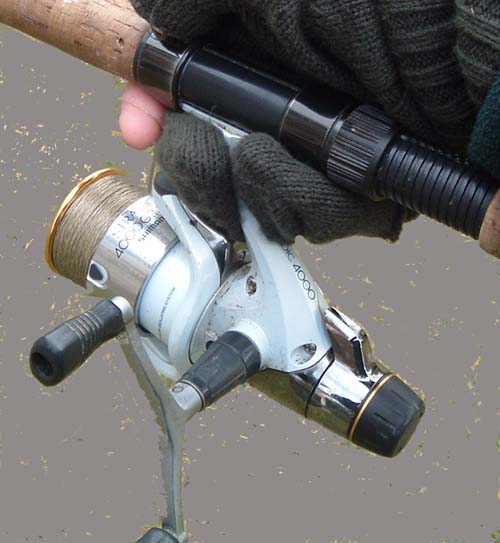 Even with just my casting finger peeping out it was hard to control the line properly.