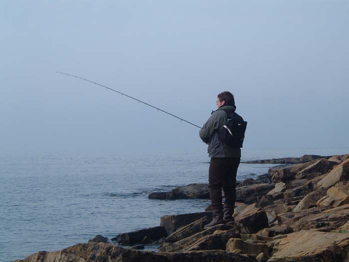 Ben flogged away to no avail on the morning we went but two days later he landed a nice bass.