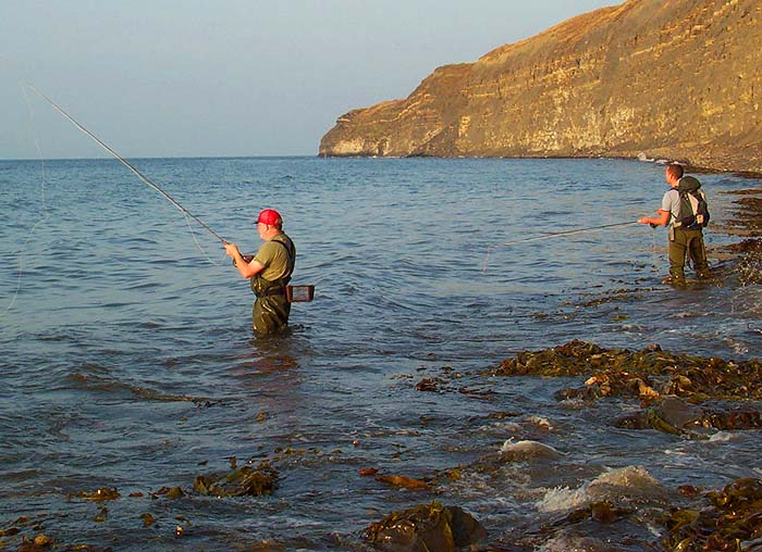 Nigel and one of the Marks. It was hard to stand up in the swirling weed piles.