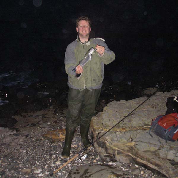 Not big (remember Ben's a big lad - the fish look larger when I hold them) but a wonderful start to our plugging in March.