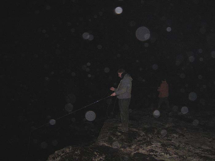 Ben's fly fishing and Phil's spinning.