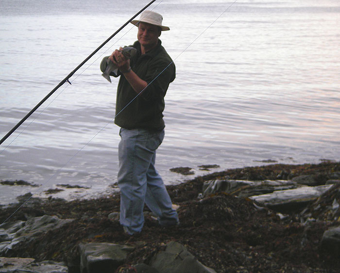 Tony returns my fish to the sea for me.