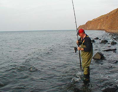 The little fish fought hard but was no match for the tackle.