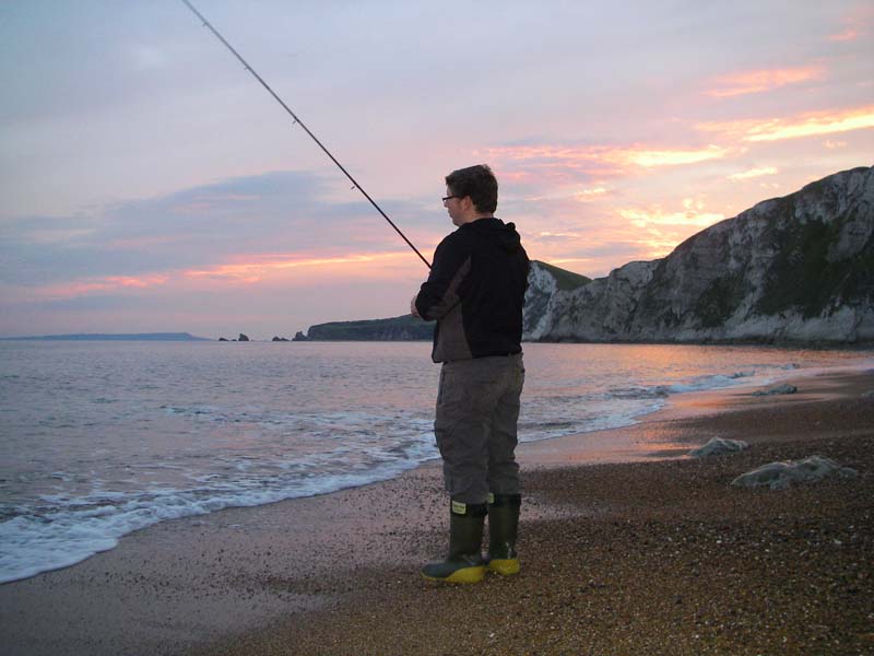 Persistent plugging produced a few mackerel.