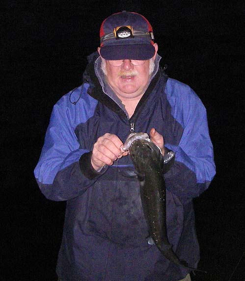 The circle hook is just in the lip of the bass - as usual.