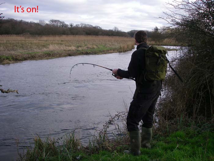 Steve Boyt 'takes the strain' on a nice pike.