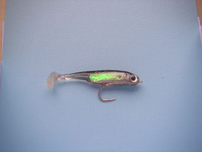Two inches long and a perfect baitfish imitation.
