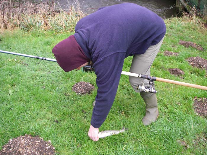 No monster but a very lively catch.