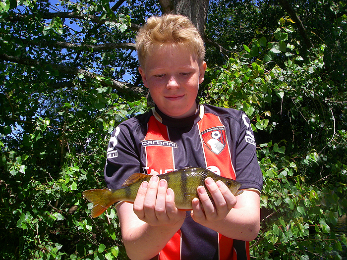 After I showed him how to catch a perch.