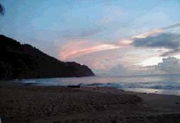 The brief period around dusk is often the most productive time to fish from sandy beaches.